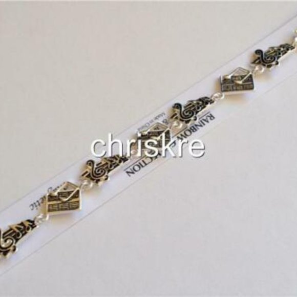 Music Bracelet Silver Clef Note Score Musician - Picture 9 of 9